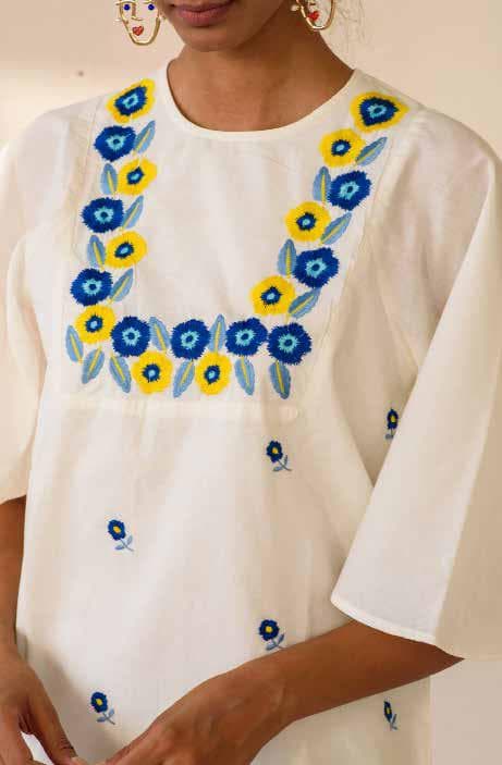 Machine Embroidered  Top.