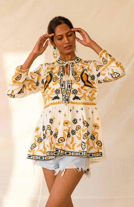Fancy Machine Embroidery Top.