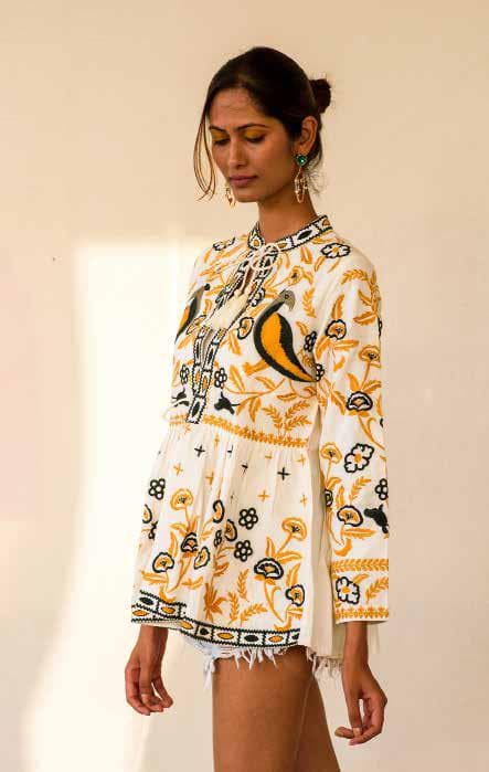 Fancy Machine Embroidery Top.