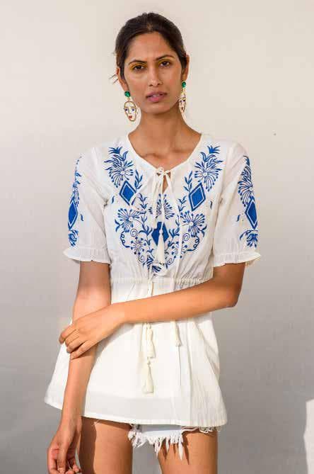 Fancy Machine Embroidery Top.