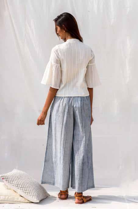 Short Sleeves Front Button Top.