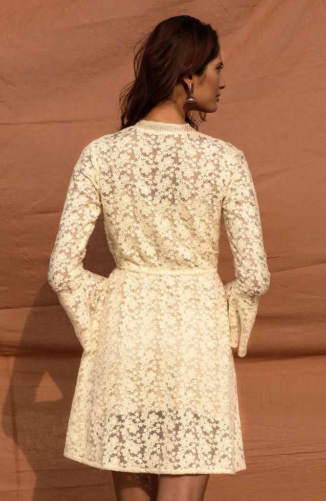 Bell Sleeves Short Dress.