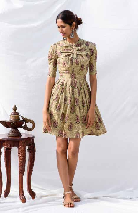 Fitted Bottom Flare Dress.
