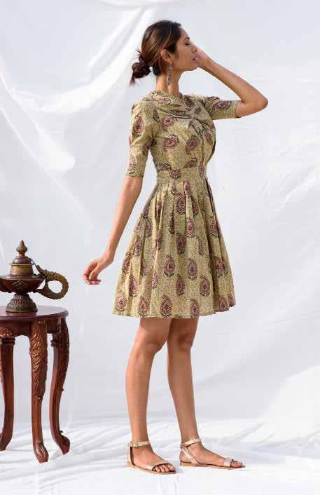 Fitted Bottom Flare Dress.