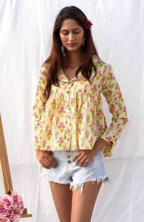 Short Top With Long Sleeves.