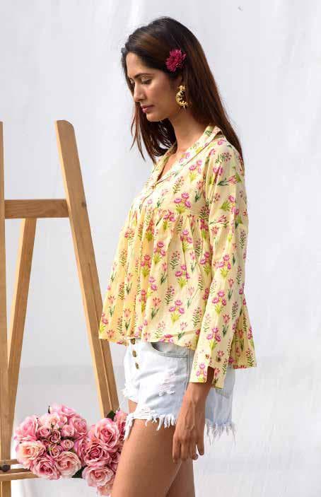 Short Top With Long Sleeves.