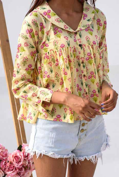 Short Top With Long Sleeves.