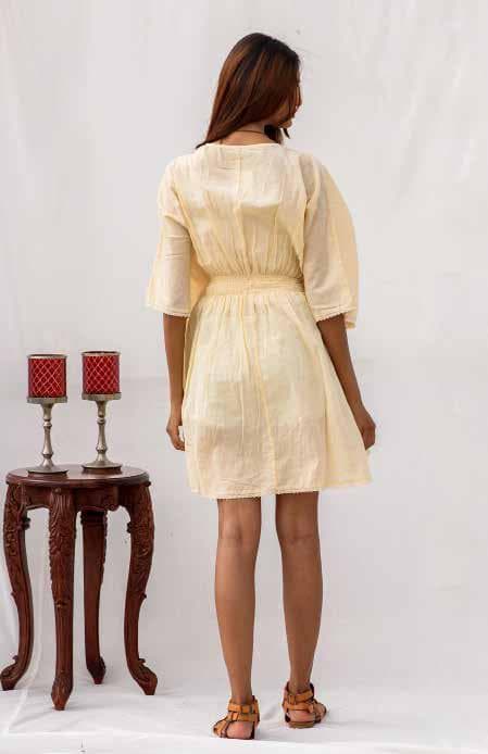 Lace Insert Kimono Dress.