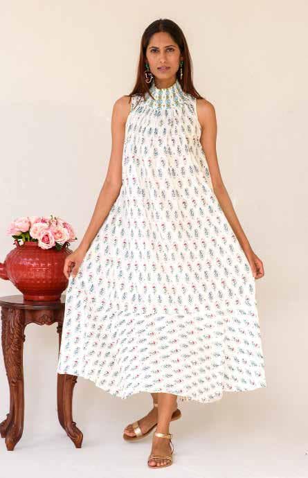 Dress With Detailed Neckline.