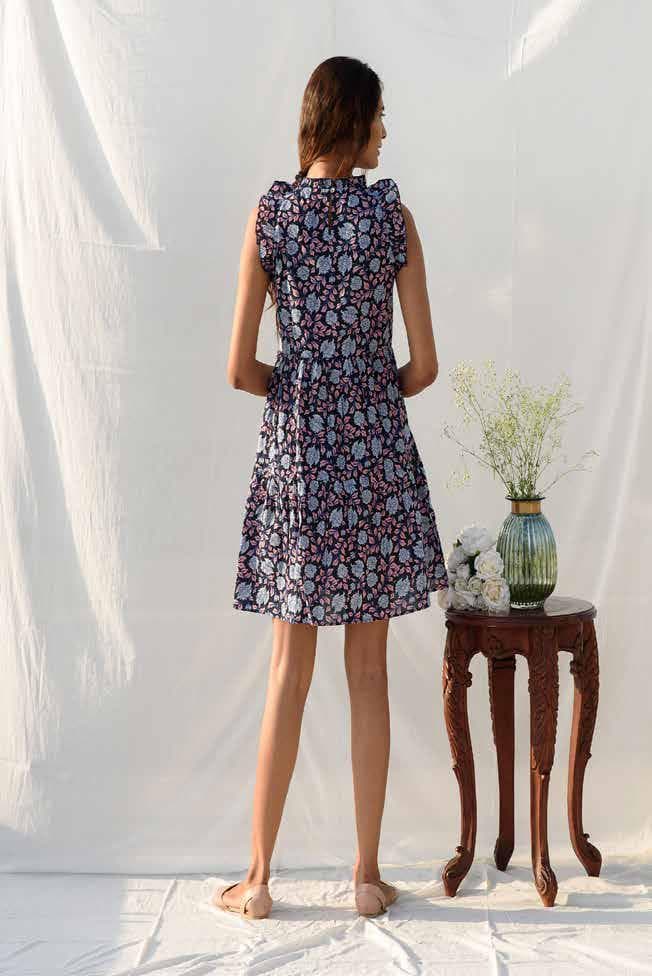 CASUAL PRINTED SLEEVELESS DRESS