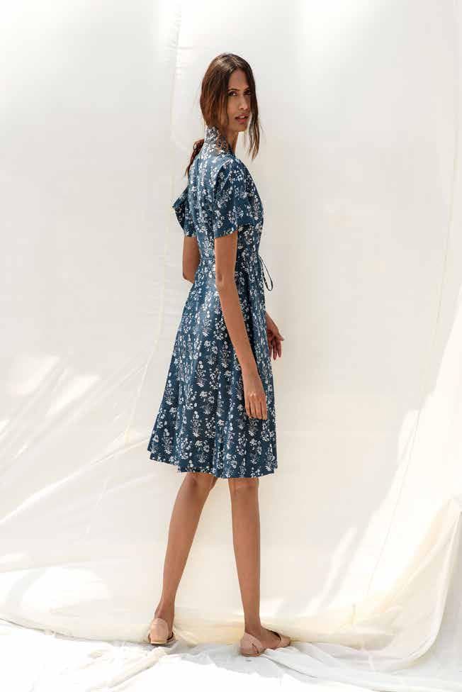 SHORT SLEEVES PRINTED DRESS.