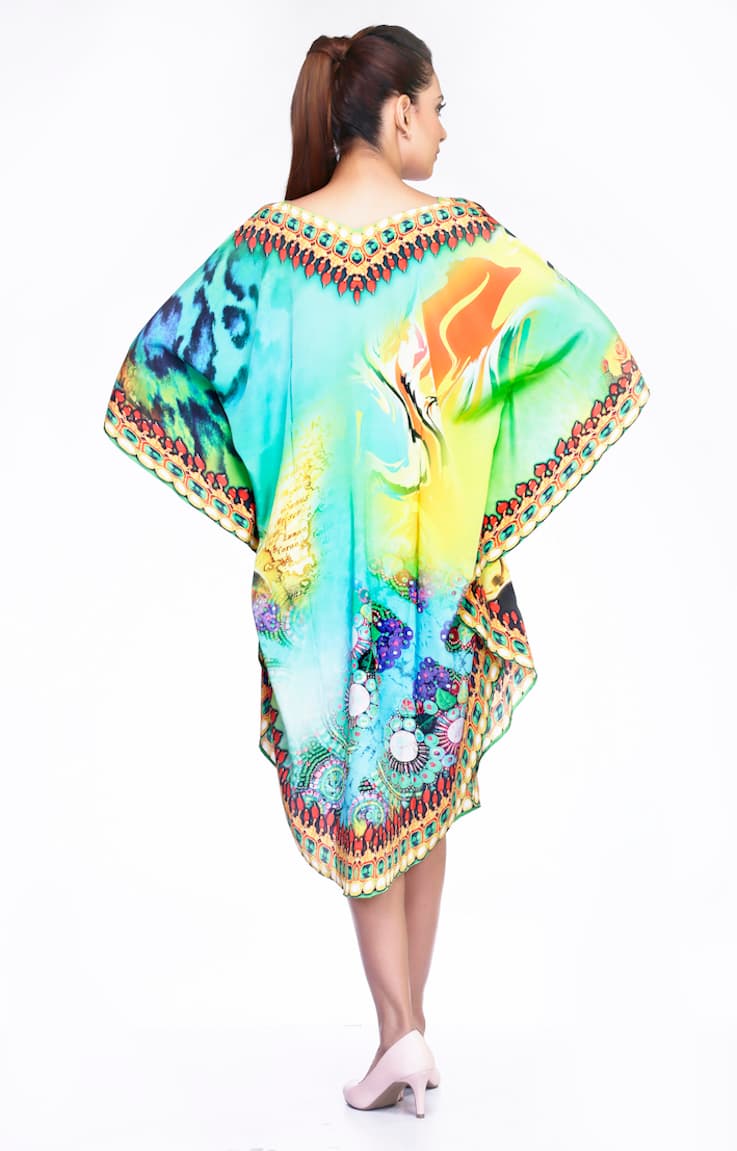 DIGITAL PRINTED ROUND SHAPE CAFTAN