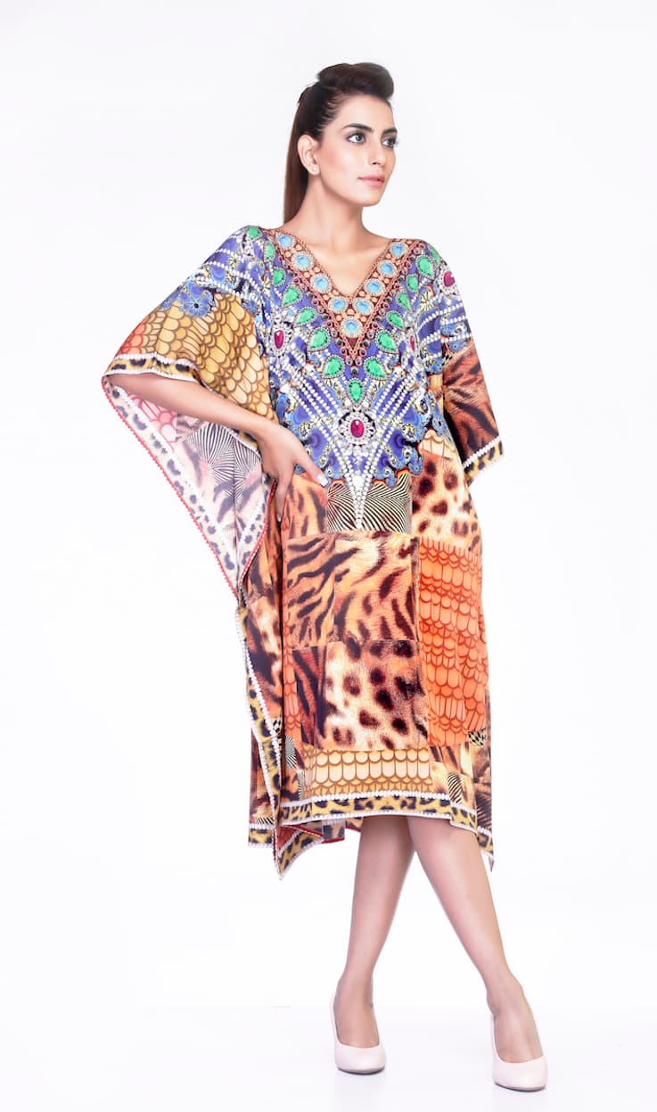 KNEE LENGTH DIGITAL PRINTE CAFTAN