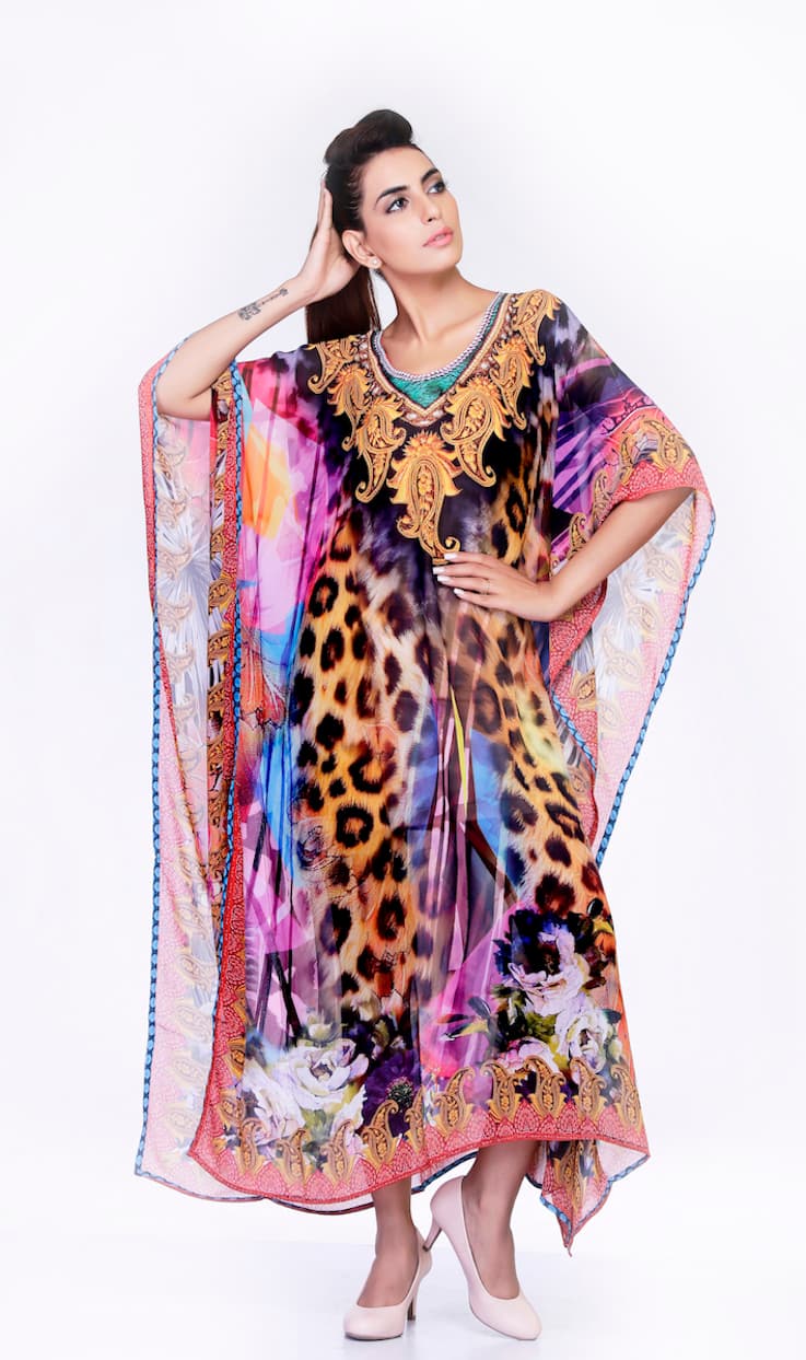 LONG LENGTH GEORGETTE DIGITAL PRINT CAFTAN