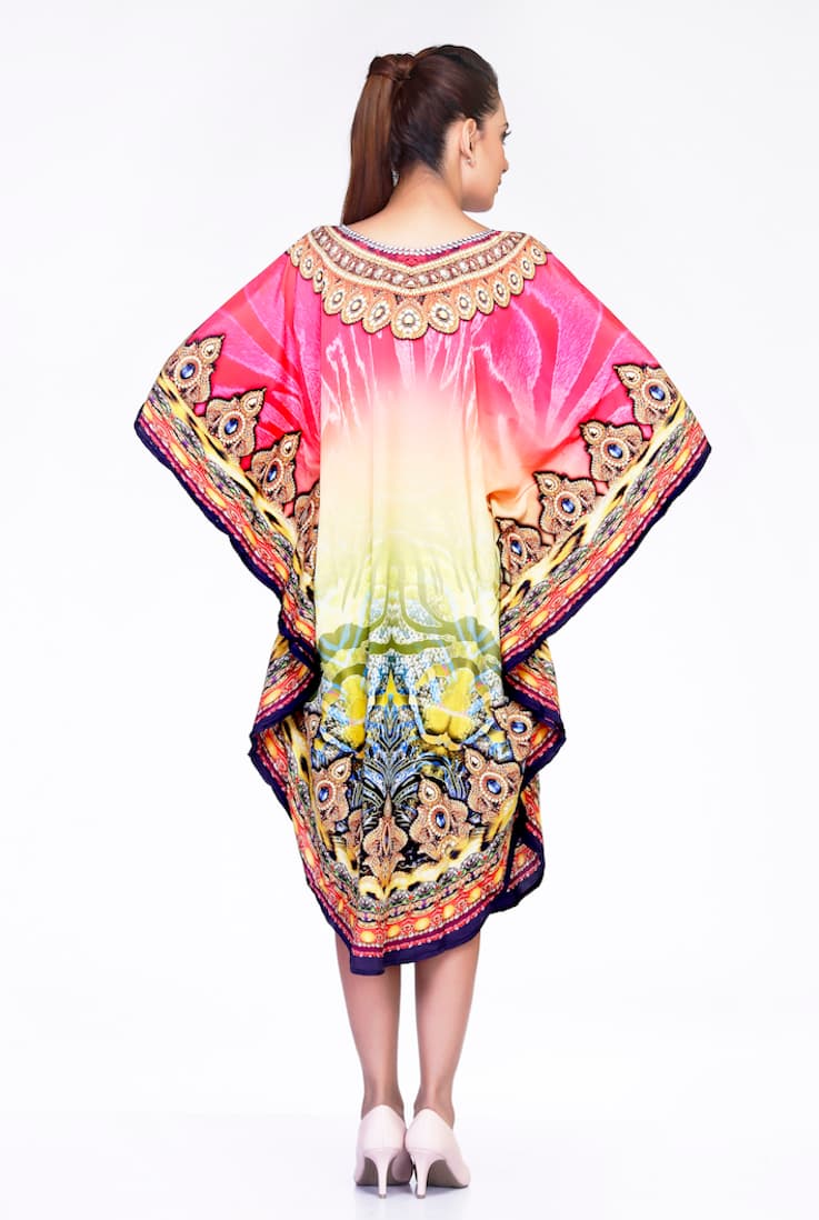 ROUND SHAPE PRINTED WOMEN FASHION CAFTAN.