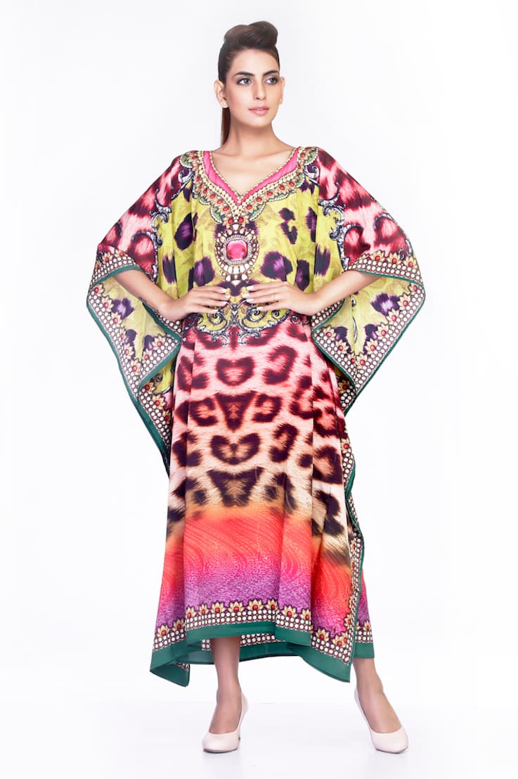 ANIMAL PRINT LONG LENGTH CAFTAN