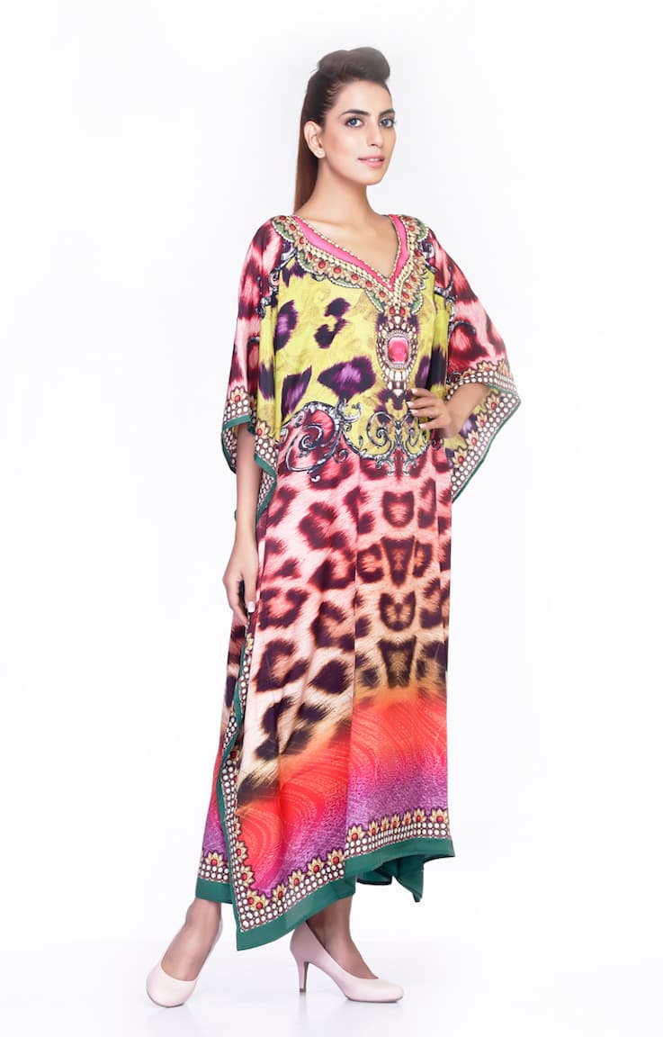 ANIMAL PRINT LONG LENGTH CAFTAN