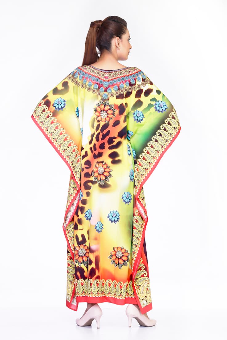 YELLOW TONE LONG LENGTH CAFTAN