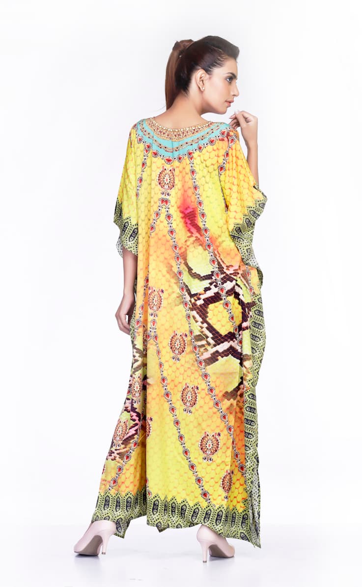 SNAKE PRINT LONG LENGTH CAFTAN