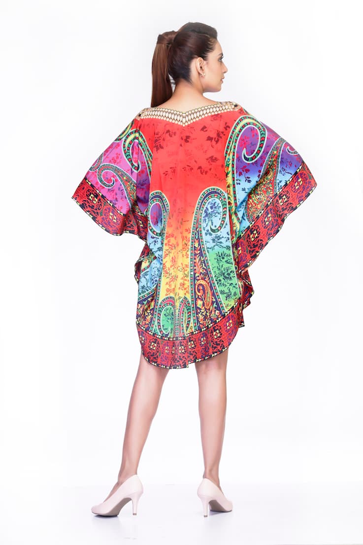 SHORT LENGTH DIGITAL PRINTED CAFTAN