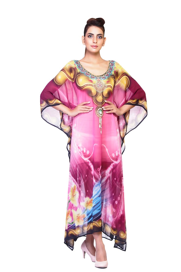 LONG LENGTH WITH FANCY LOOK PRINTING CAFTAN