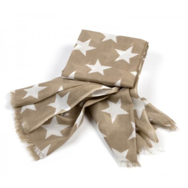 STAR PRINT RED SCARF