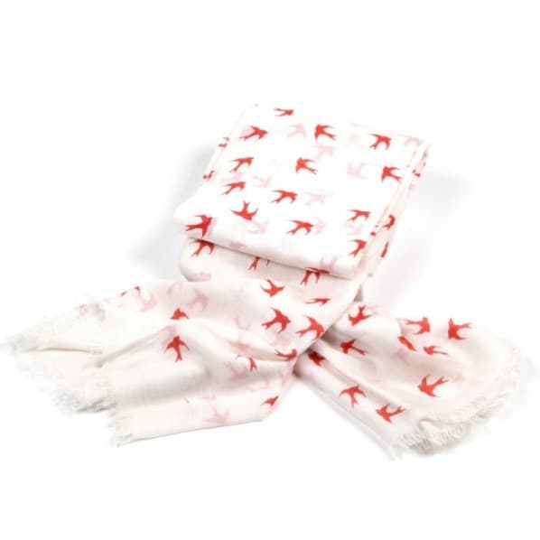 BIRD PRINT VISCOSE SCARF