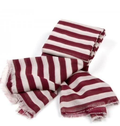 STRIPE PRINT VISCOSE SCARF