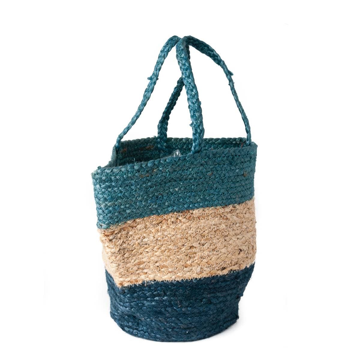 STRIPE BEACH BAG BLUE