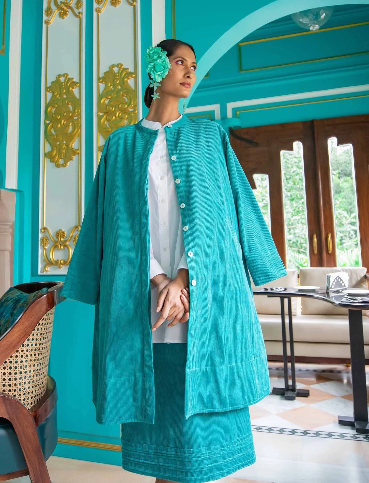 SIMPLE SKIRT- JADE GREEN