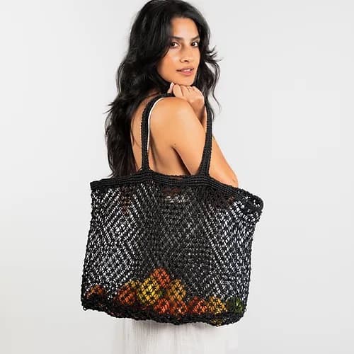 LARGE JUTE BAG BLACK