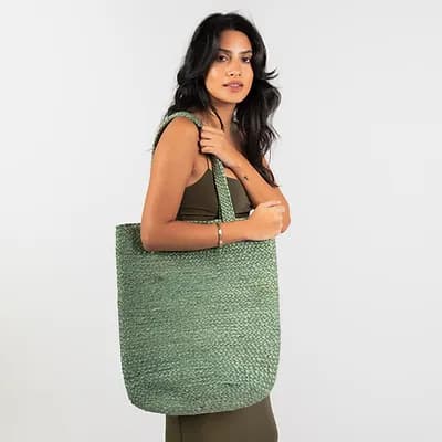 SOFT JUTE BAG-GREEN