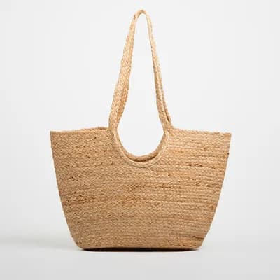 LARGE JUTE BASKET BAG