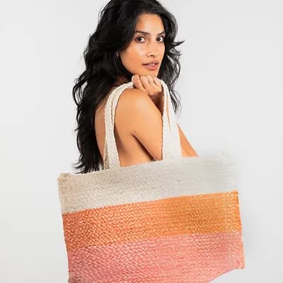 JUTE STRIPE BAG