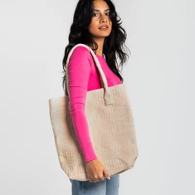 COTTON LAPTOP BAG CREAM