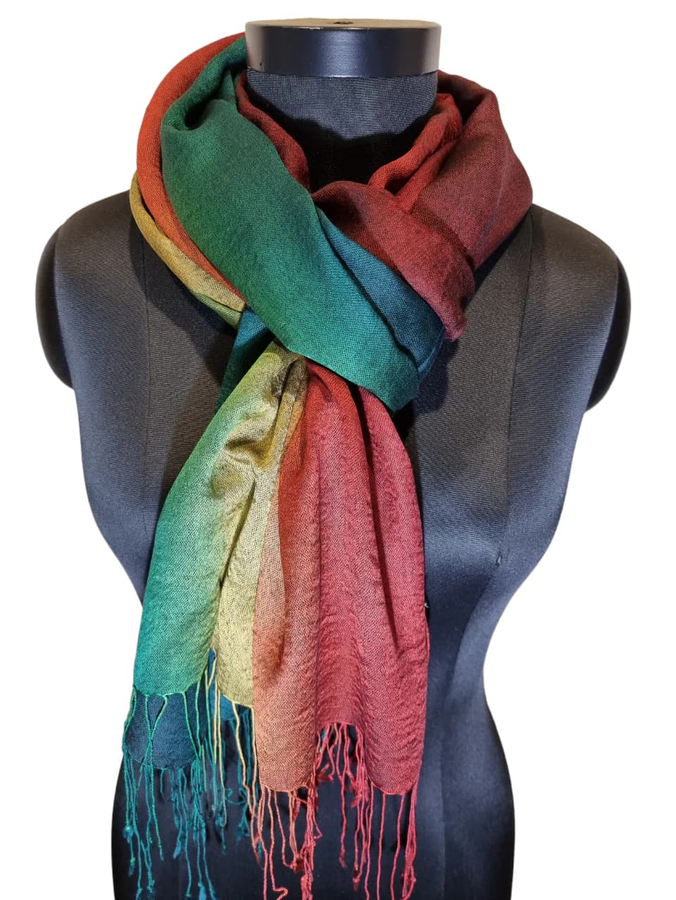 CASHMERE AND MULBERRY SILK SHAWL "COLOR BOMB"
