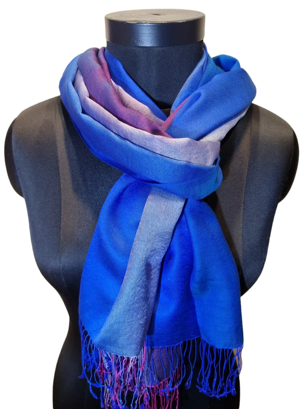 FROM BLUE TO BRIGHT PINK CASHMERE AND SILK SCARVES