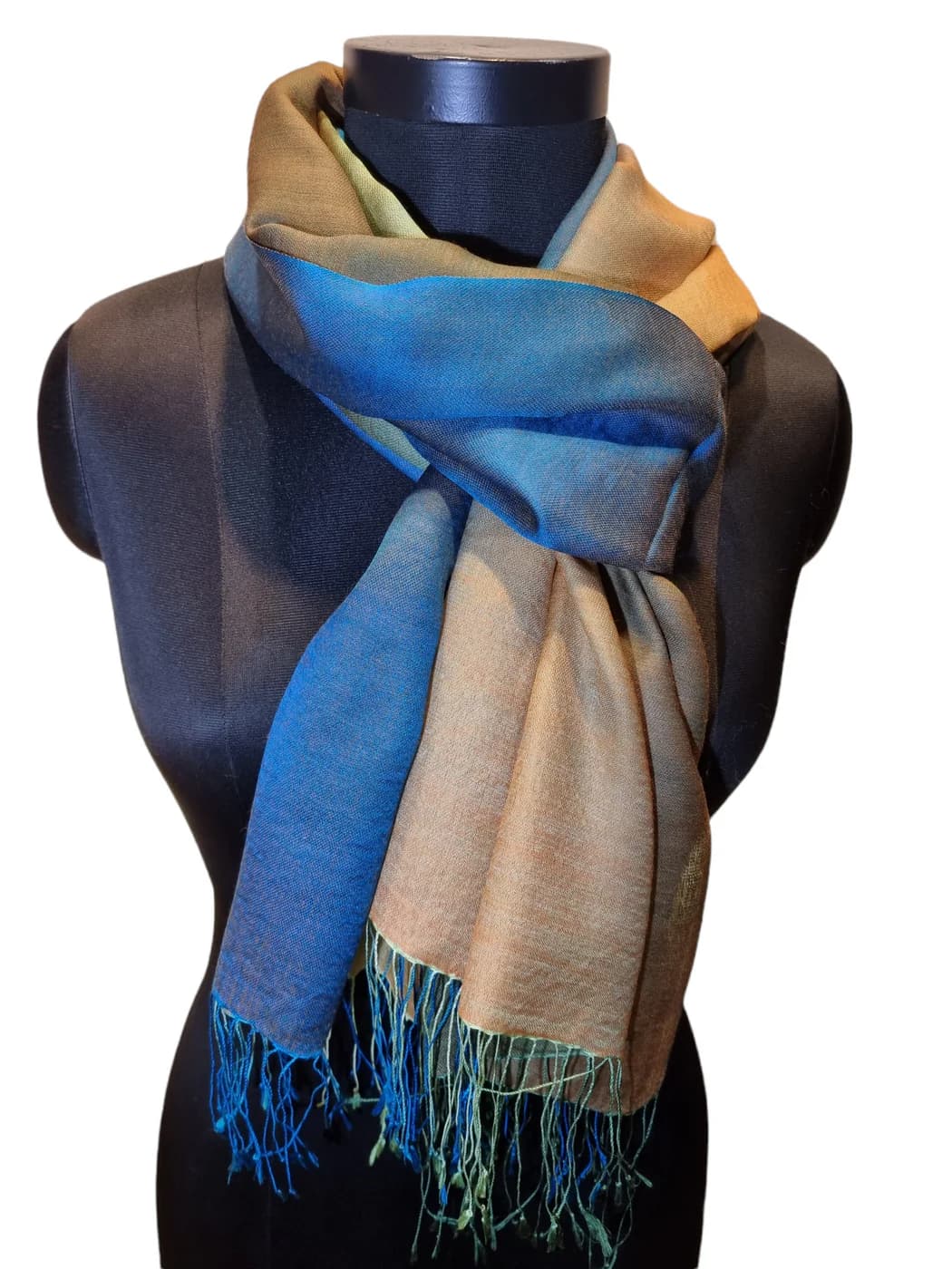 VIBRANT AND COLORFUL SCARF IN CASHMERE AND SILK