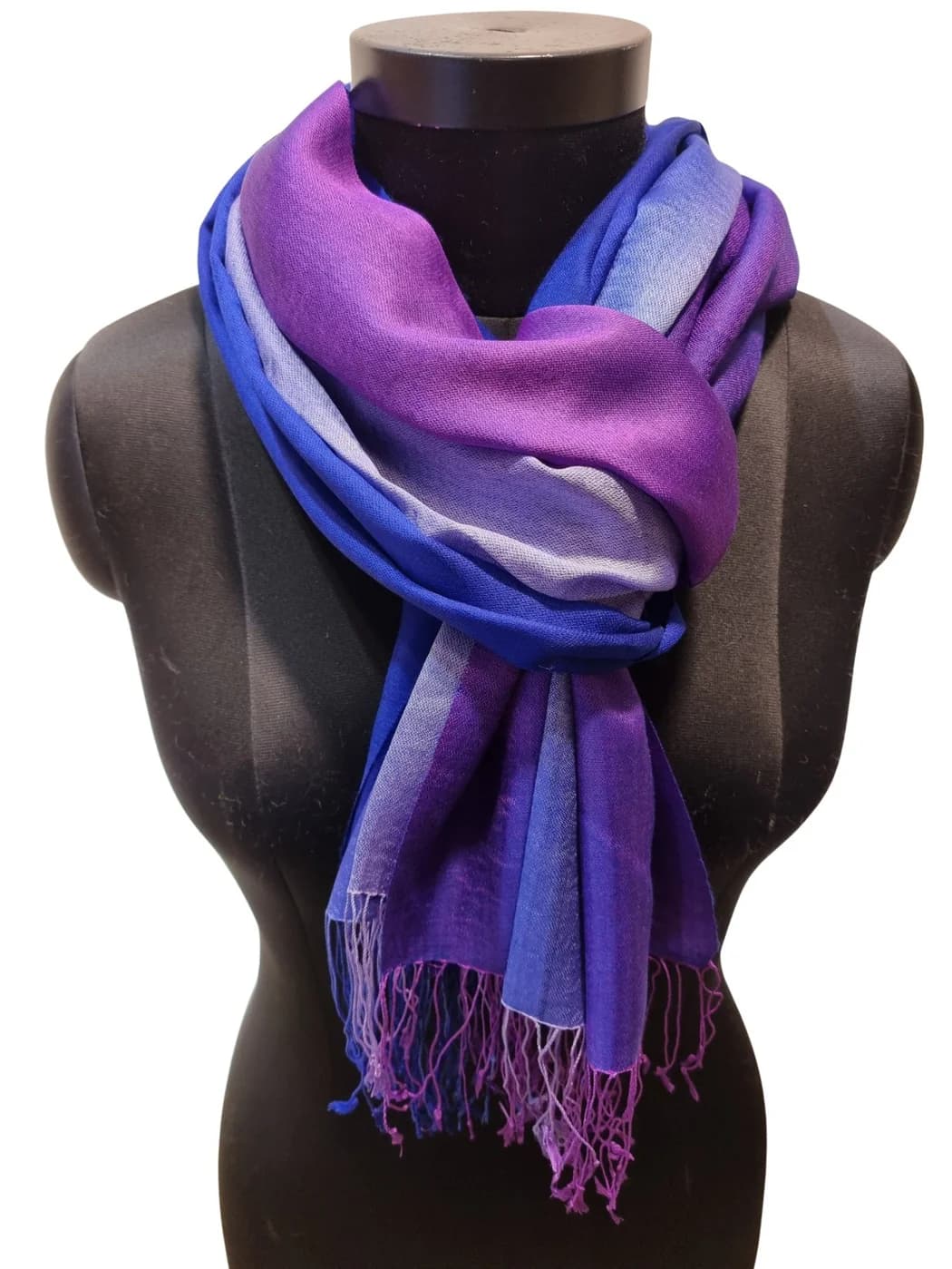 COLORFUL SILK AND CASHMERE SCARF