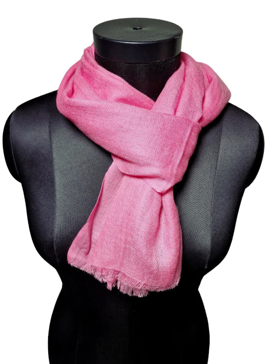 NARROW PINK CASHMERE SCARF