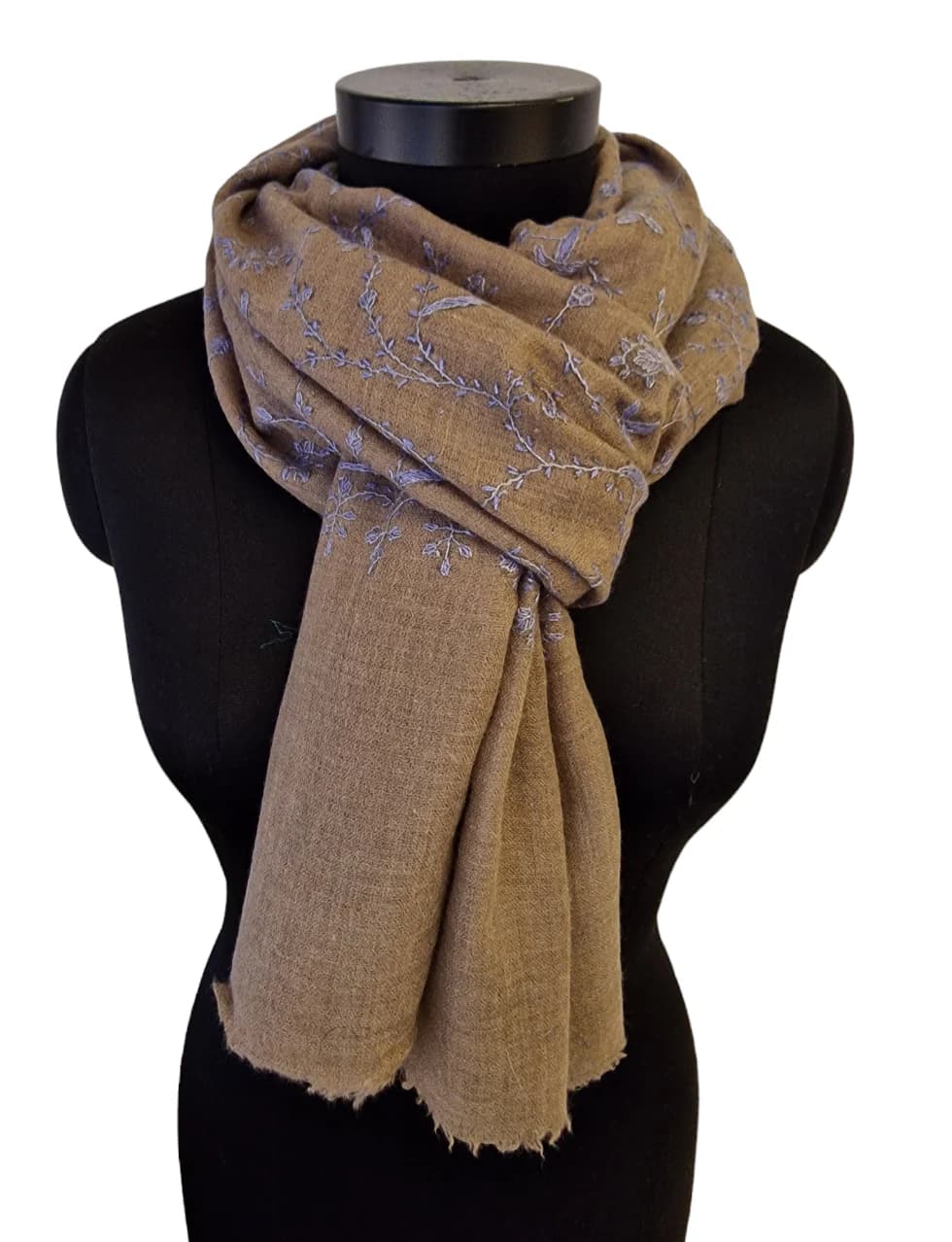 EMBROIDERED MOLE PASHMINA SHAWL