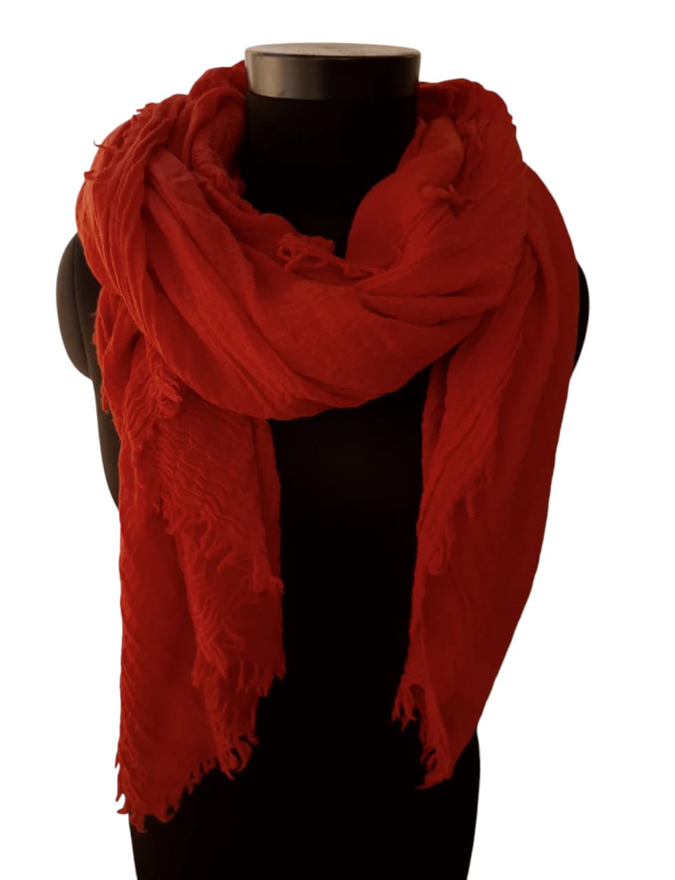 LARGE CHRISTMAS RED WOOLEN SCARF