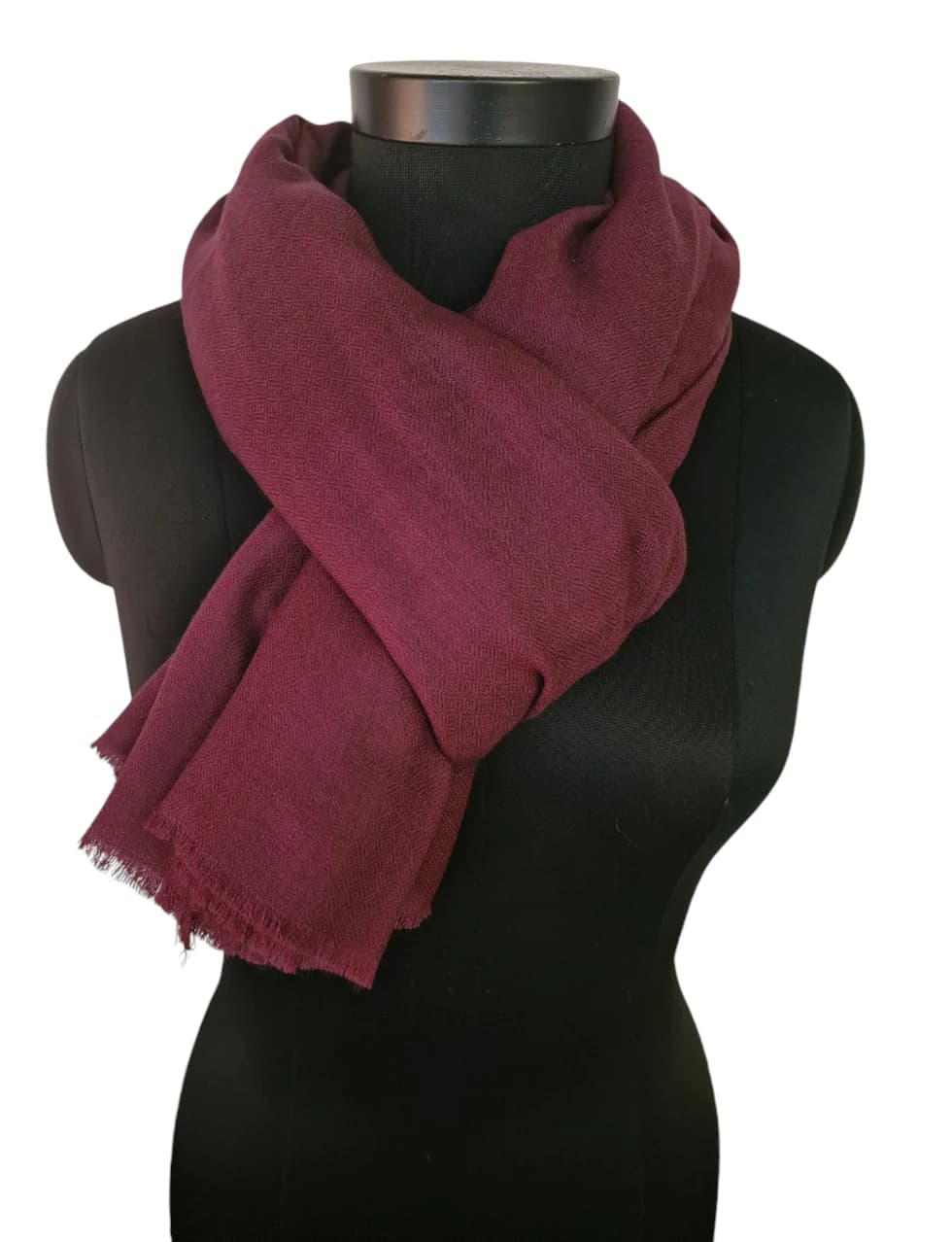 LARGE BOYSENBERRY COLORED CASHMERE SHAWL