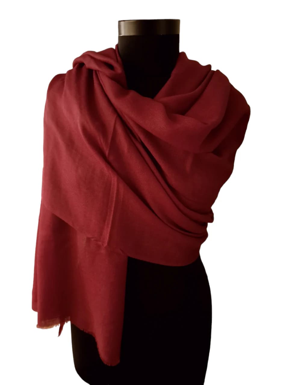 DARK RED CASHMERE SHAWL