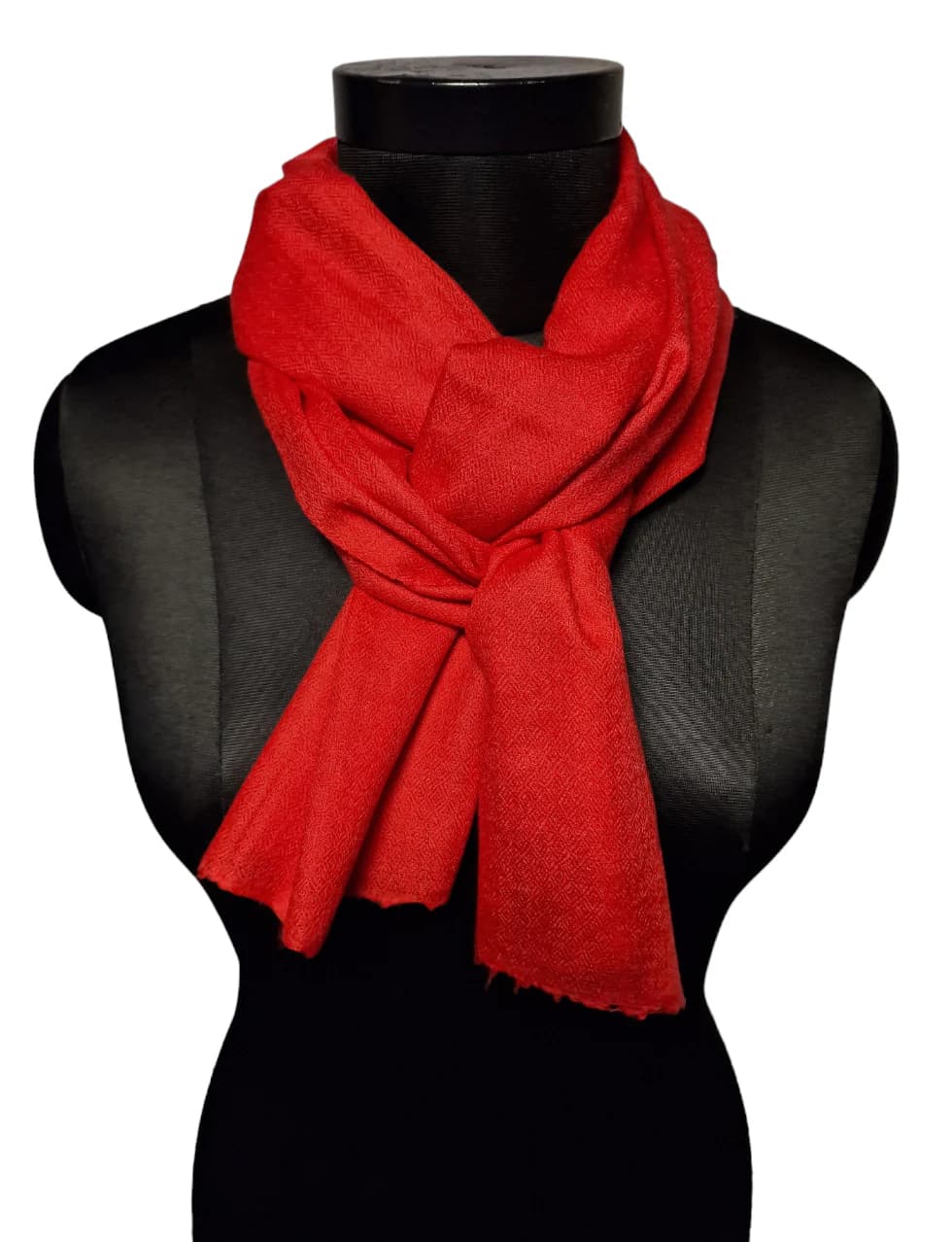 NARROW BLACK SCARF IN CASHMERE