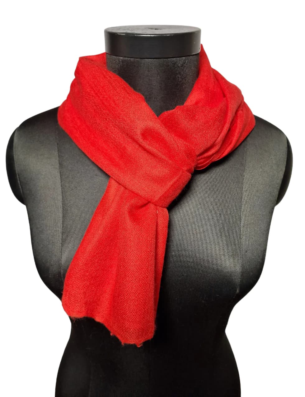 NARROW BLACK SCARF IN CASHMERE