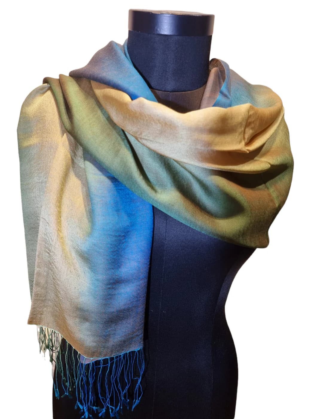 VIBRANT AND COLORFUL SCARF IN CASHMERE AND SILK