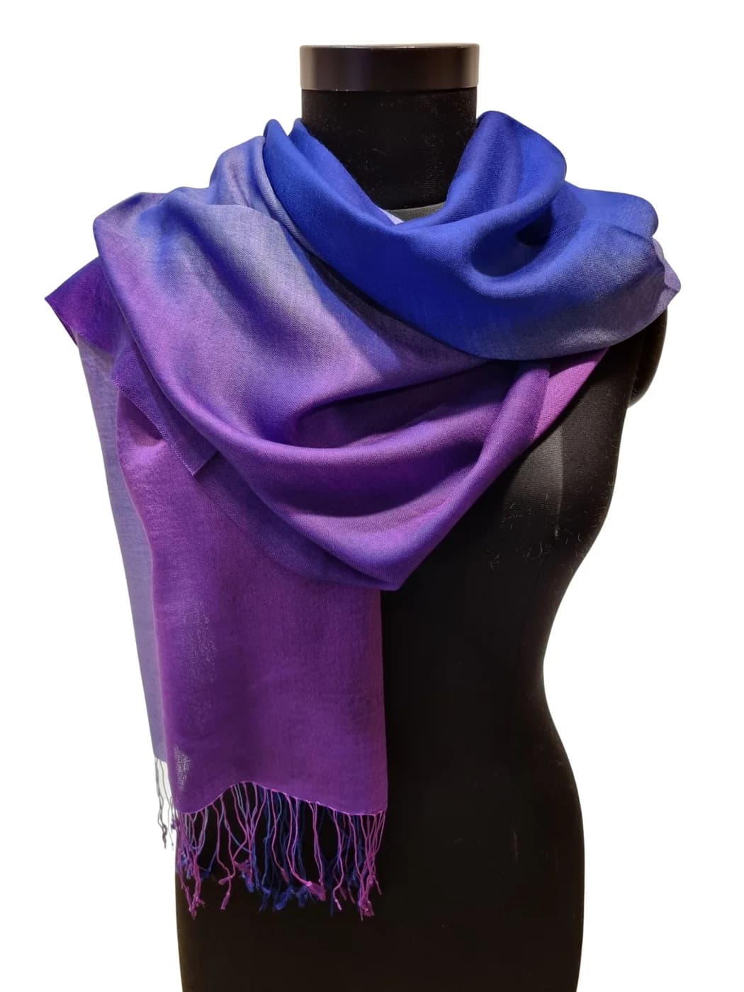 COLORFUL SILK AND CASHMERE SCARF