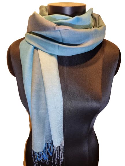 DUST SCARF IN MULBERRY SILK AND CASHMERE