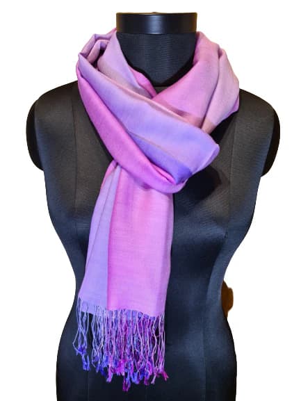LOVELY CASHMERE AND SILK SCARF IN BRIGHT COLORS